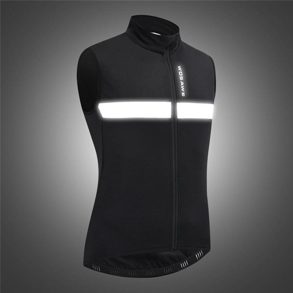 Men's Cycling Vest Running Bicycle Gilet Windproof Water-Resistant Coat High Visibility Lightweight