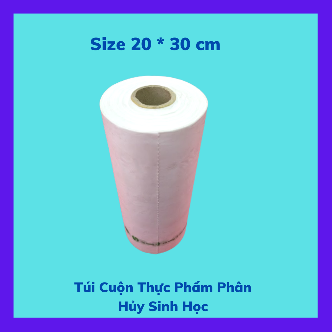 4 Kí Túi Ni Lông Đựng Thực Phẩm - Phân Hủy Sinh Học - Dạng cuộn - Màu Trắng Sữa - 5 Size / 4 Kilograms Of Bio-Degradable Nylon Food Bags - In Roll - Color Milk White - 5 Sizes