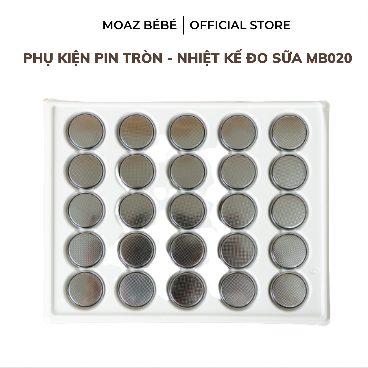 Phụ kiện nhiệt kế đo sữa Moaz BéBé MB-020, pin tròn CR2032 - 3V