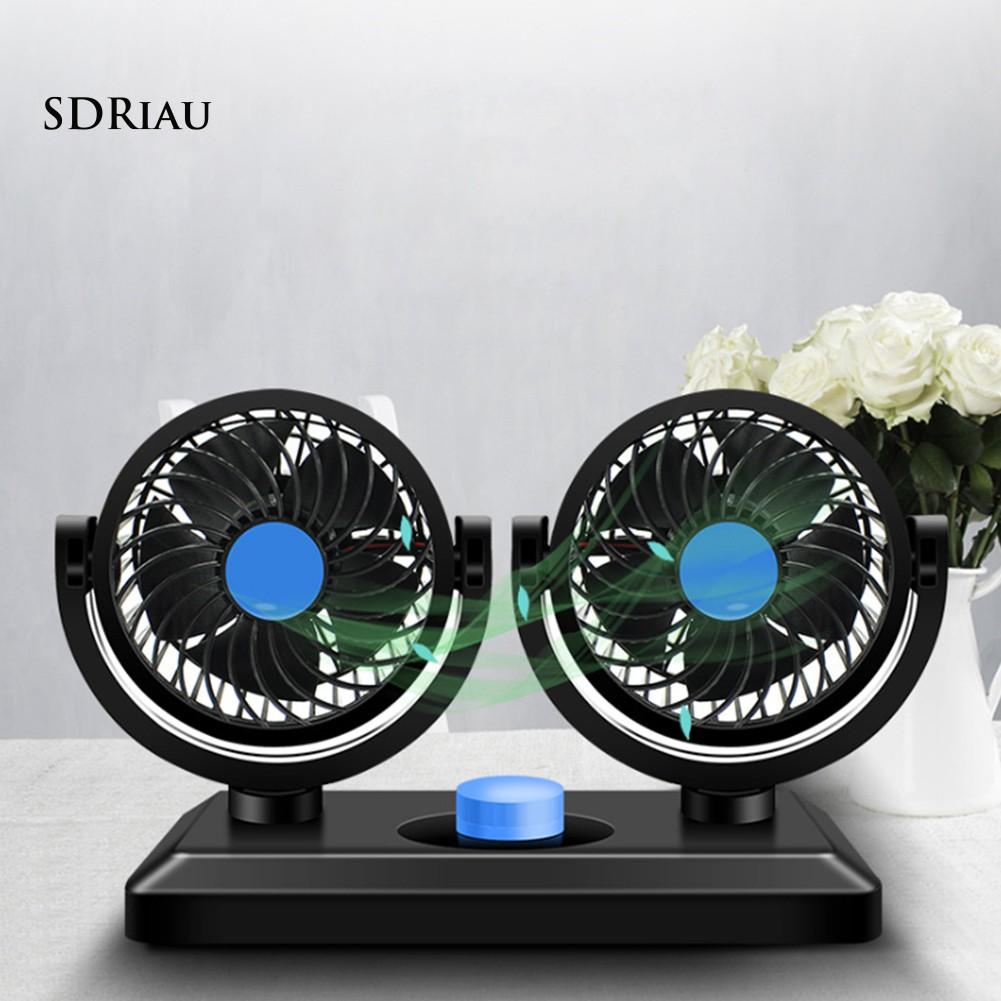 Quạt Làm Mát Hai Đầu 12 / 24v Cho Xe Hơi