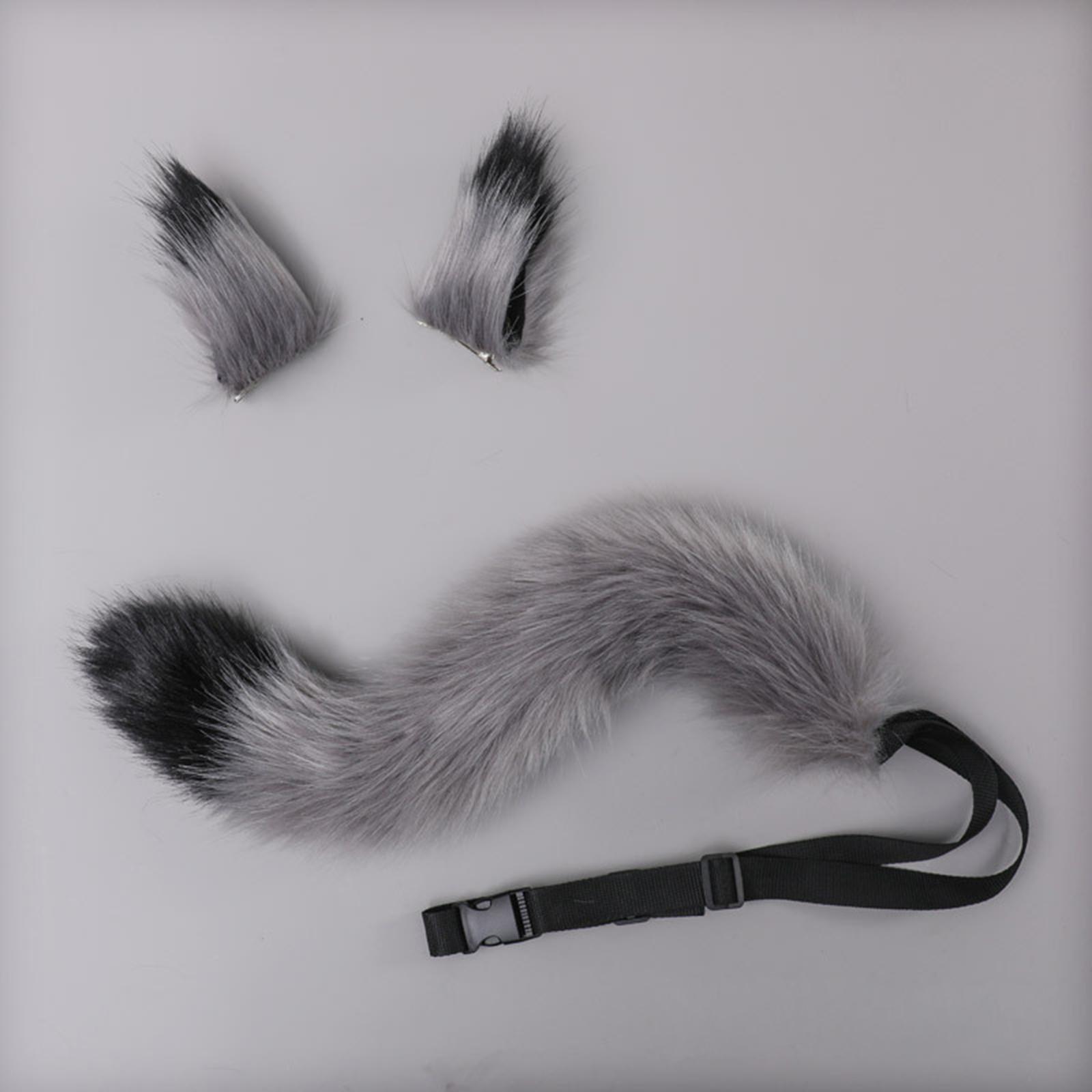 Cat Ears Tail Cosplay Set Headdress for Performance Props Costume Accessories Children