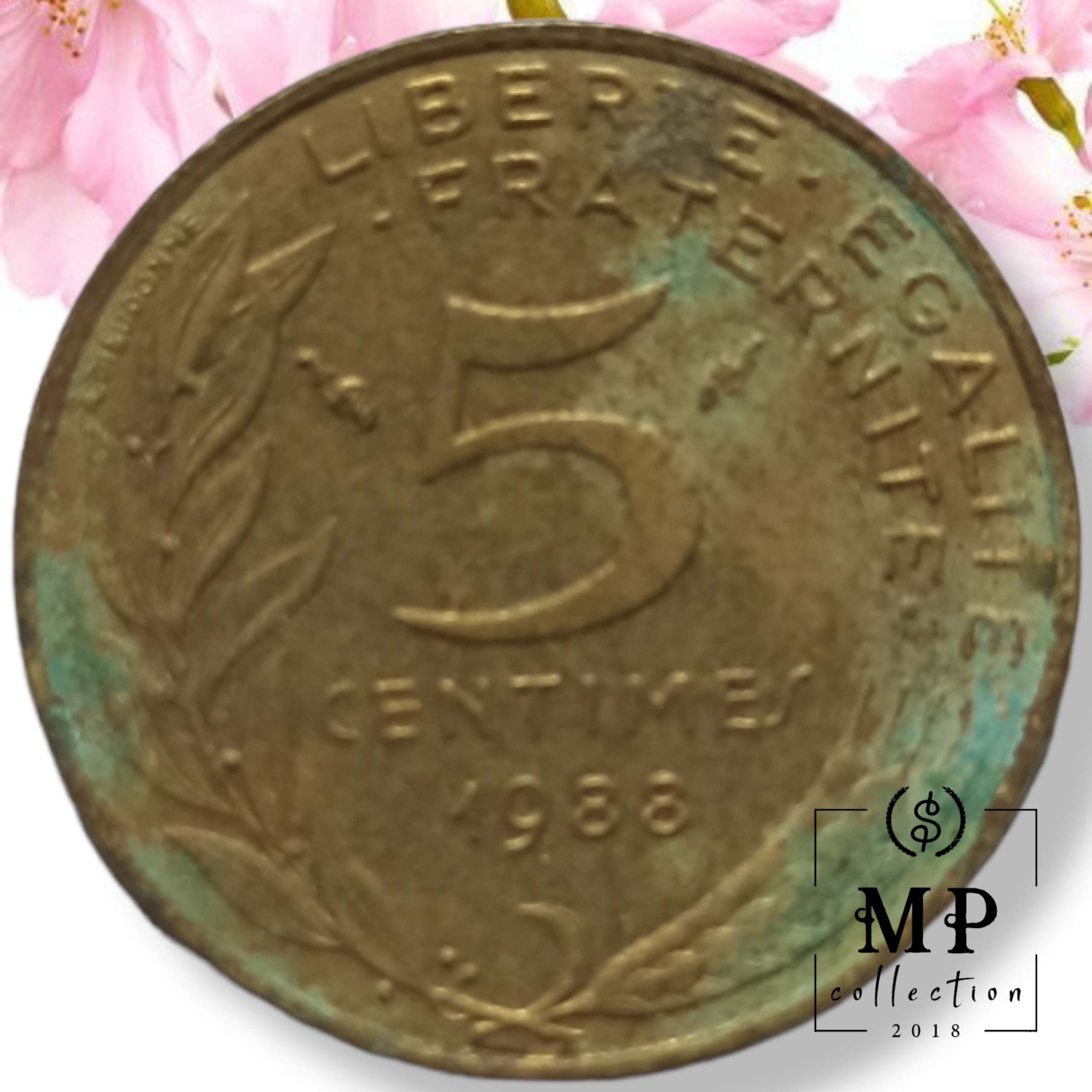 Đồng xu Pháp xưa 5 centimes năm phát hành ngẫu nhiên