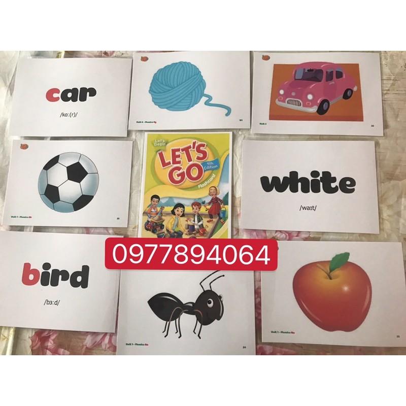 Flashcards Tiếng Anh Let’s go begin phiên bản 4th mới nhất ép plastics bền đẹp