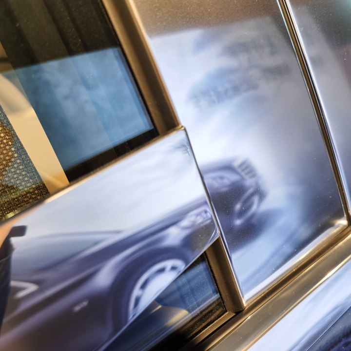 Bộ 6 thanh nẹp cột B và C cánh cửa xe ô tô Mercedes và Maybach dòng S-Class, chất liệu hợp kim nhôm bóng mờ cao cấp