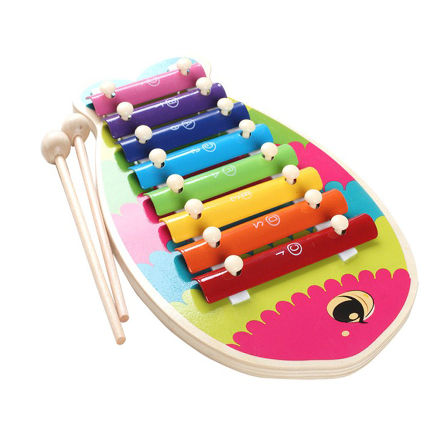 Đồ chơi gỗ thông minh bộ đàn xylophone hình cá