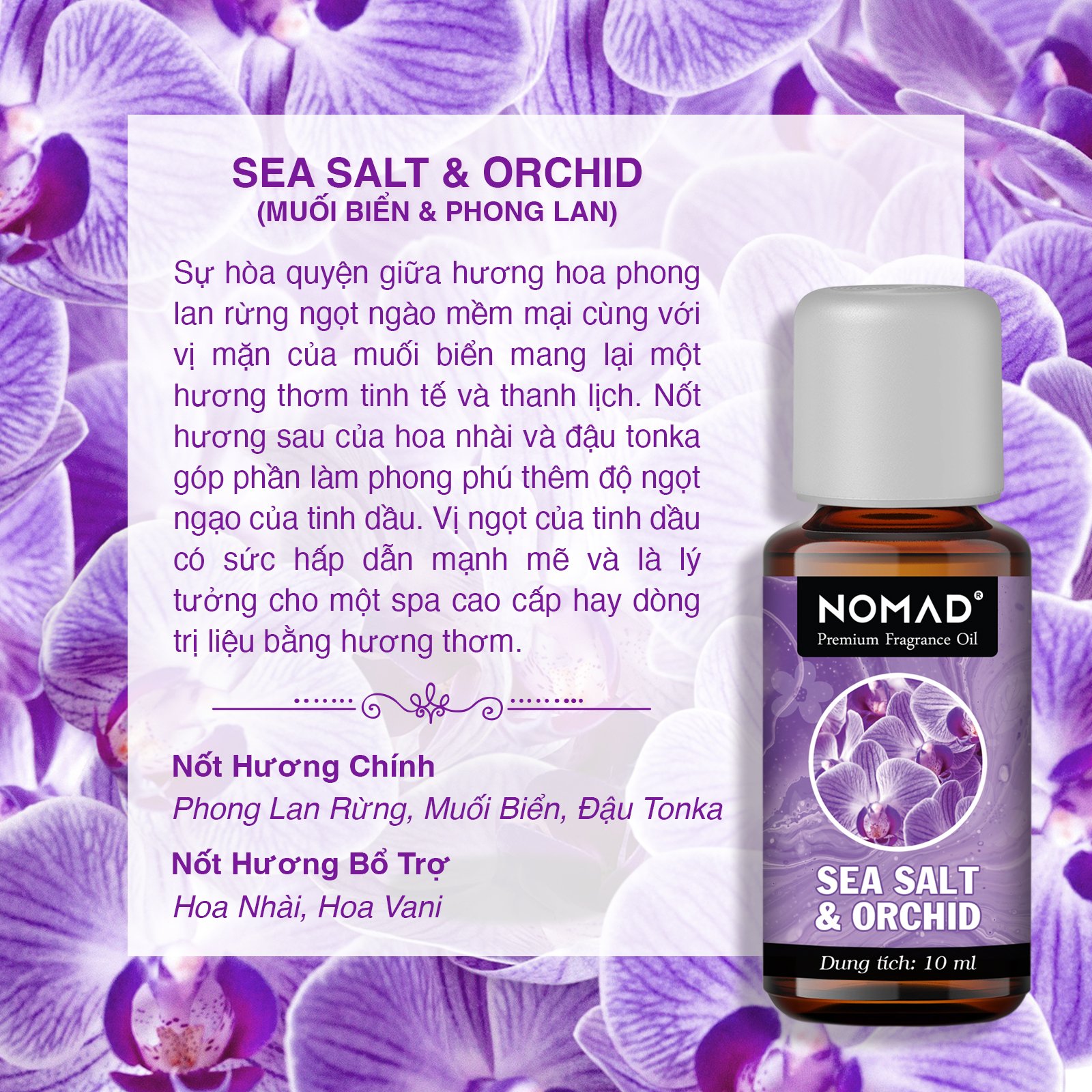 Tinh Dầu Thơm Nomad Premium Fragrance Oil - Sea Salt & Orchid