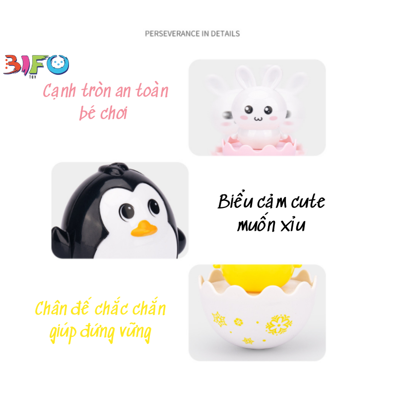 Đồ chơi lật đật mắt cười có âm thanh vui nhộn cho bé phát triển đầu đời phù hợp với bé từ 3 tháng