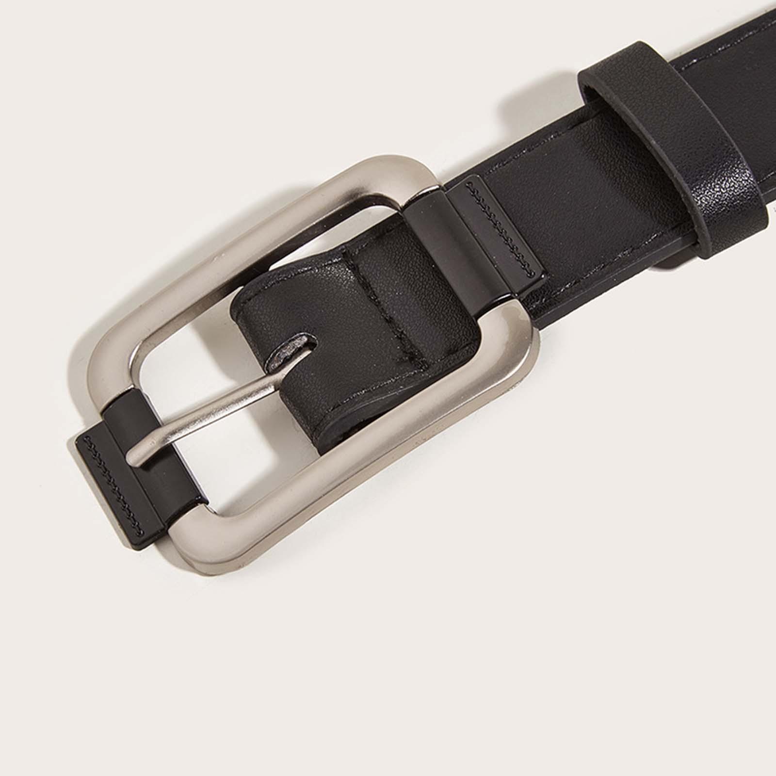 Men Pin Buckle Waist Belt PU Leather Fashion for Coats Daily wearing Street