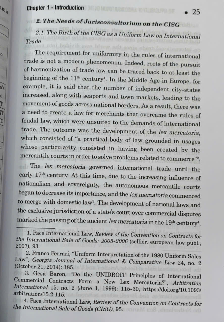Applicability of jurisconsultorium on the CISG in the Vietnamese judiciary