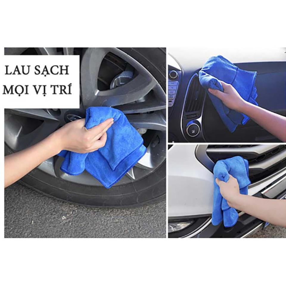 Khăn lau ô tô xe máy đa năng chất liệu Microfiber kích thước 35x35cm