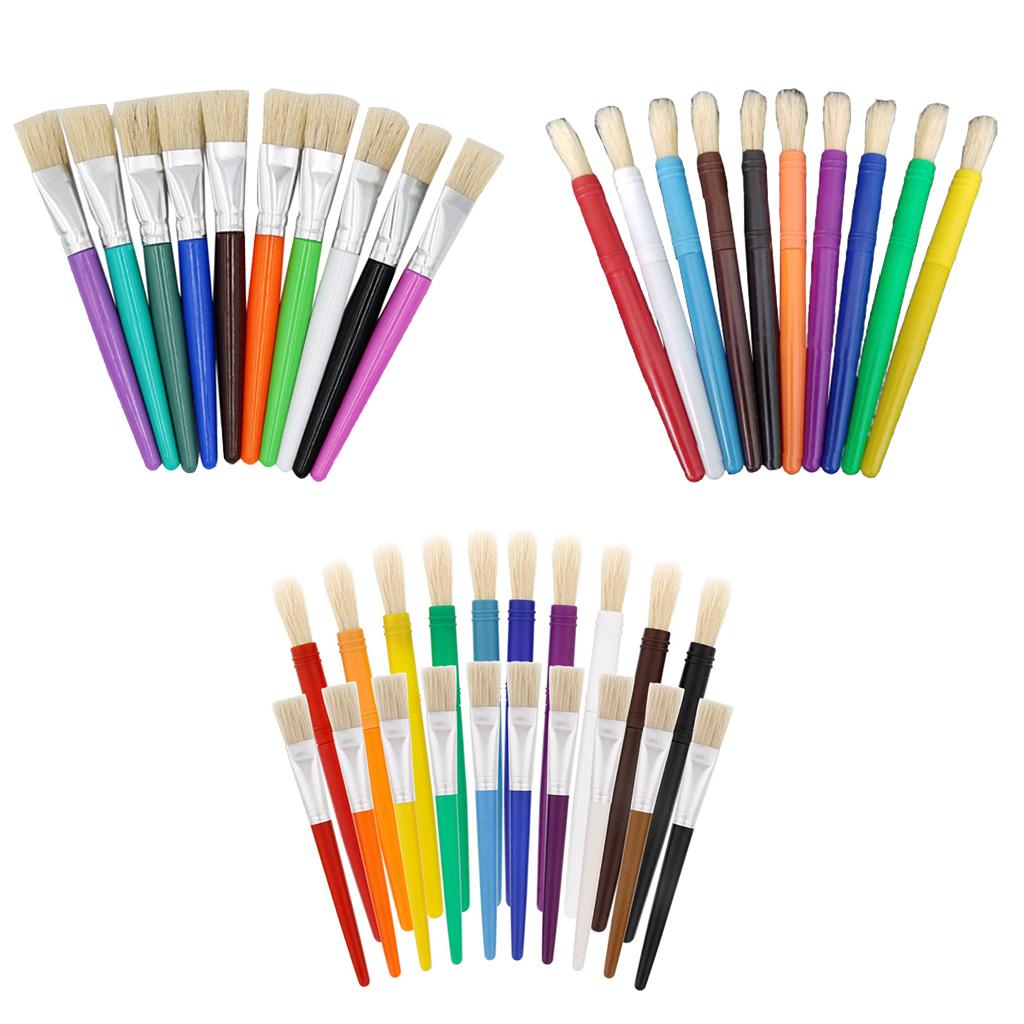 10/20Pcs Kids Artist Paint Brushes for Watercolor Oil Acrylic Painting Arts Tool