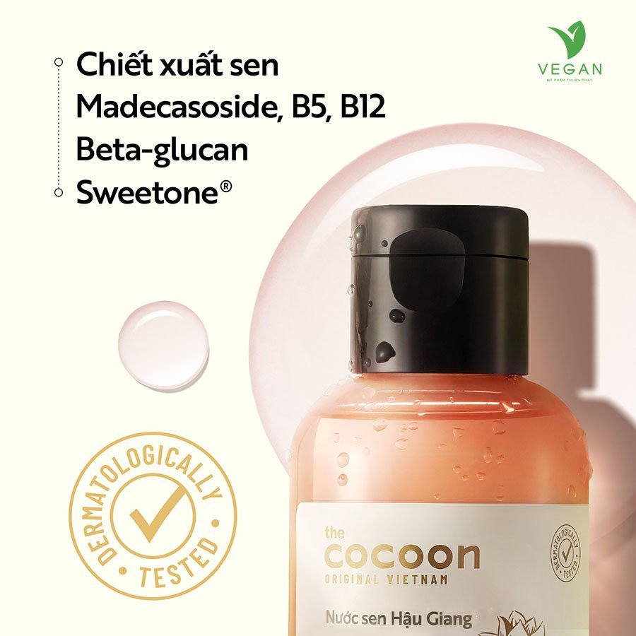 Toner nước cân bằng da SEN Hậu Giang Cocoon 140ml Thuần Chay