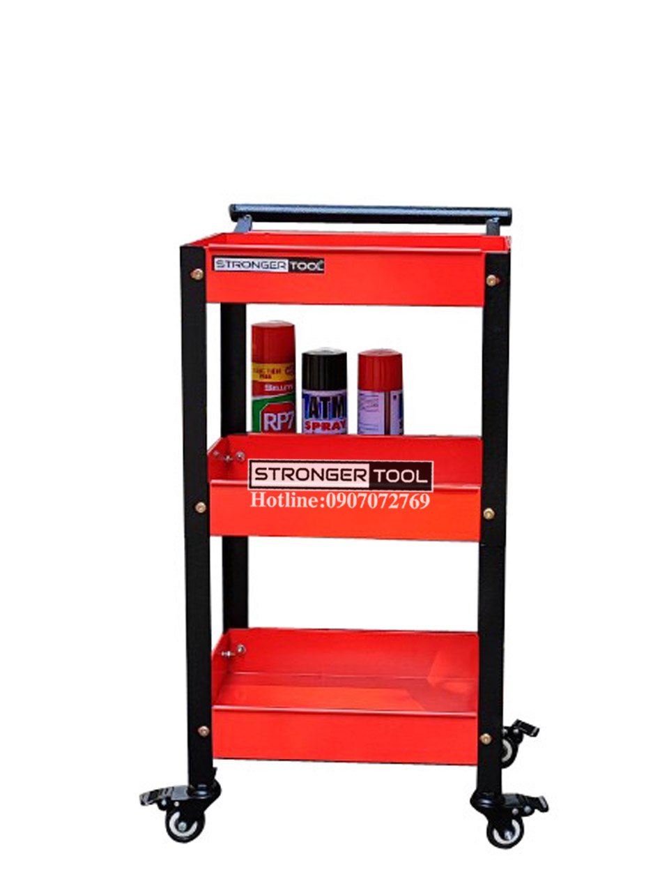 XE ĐẨY 3 NGĂN ĐA NĂNG CÓ KHAY PHỤ STRONGER TOOL