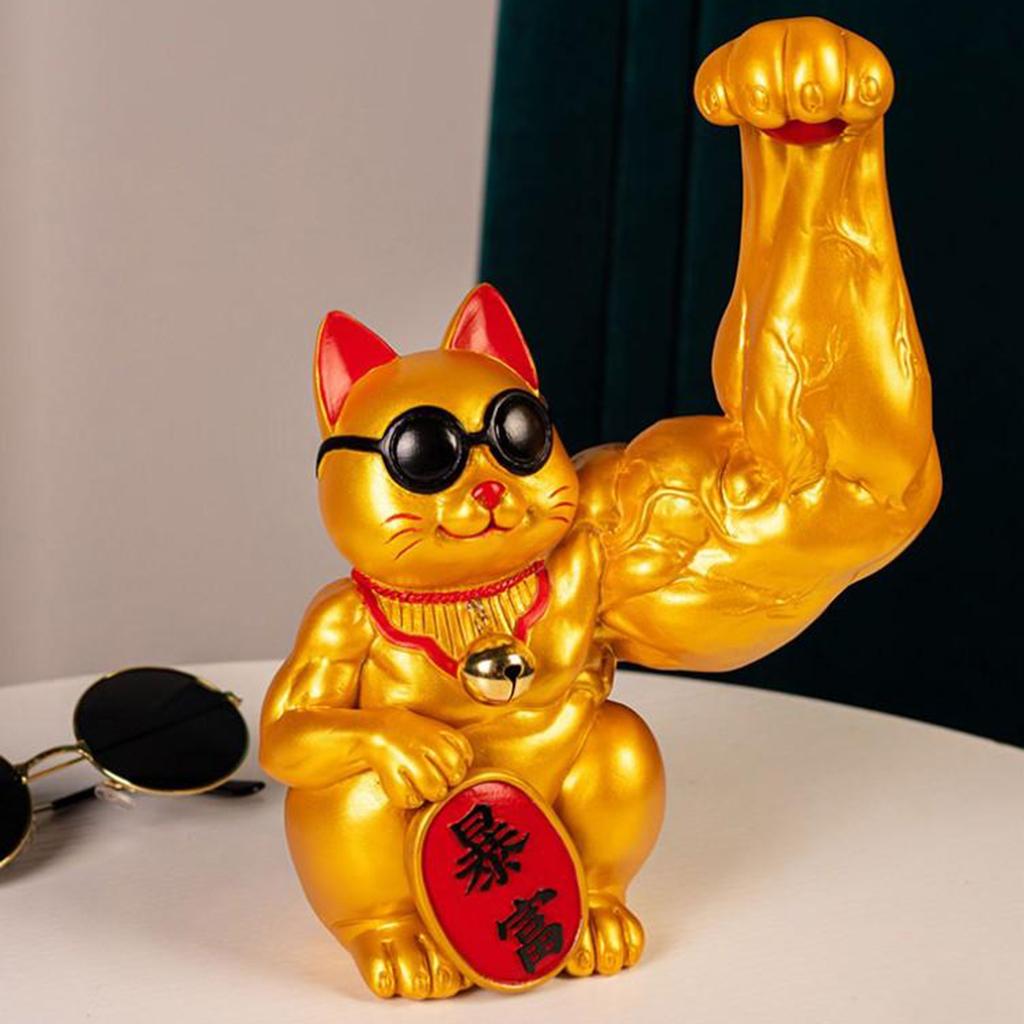 Tượng mèo May Mắn Tài Lộc