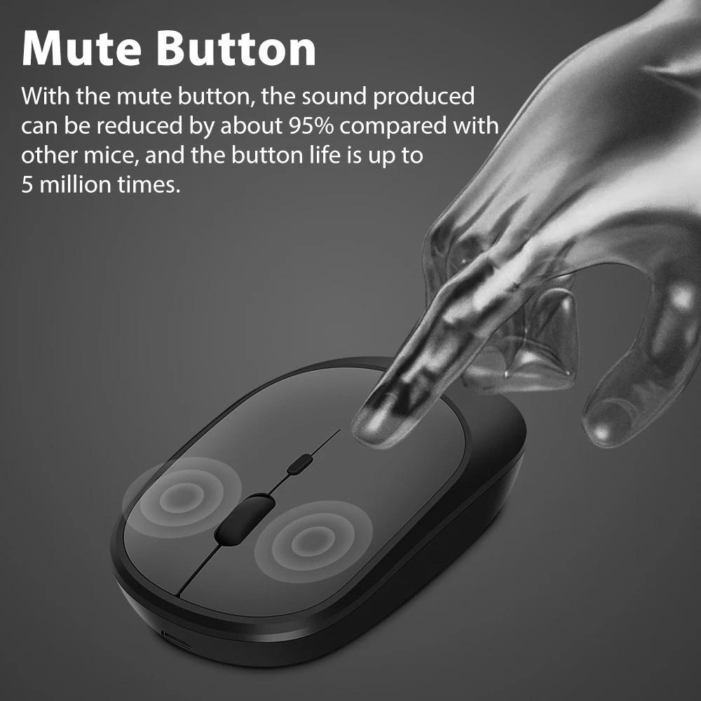 Chuột không dây bluetooth 5.0 2.4G thích hợp cho Xiaomi Mi Pad 5 Pro Mi Pad 5 4 Plus 3 2 1 Tablet 2021