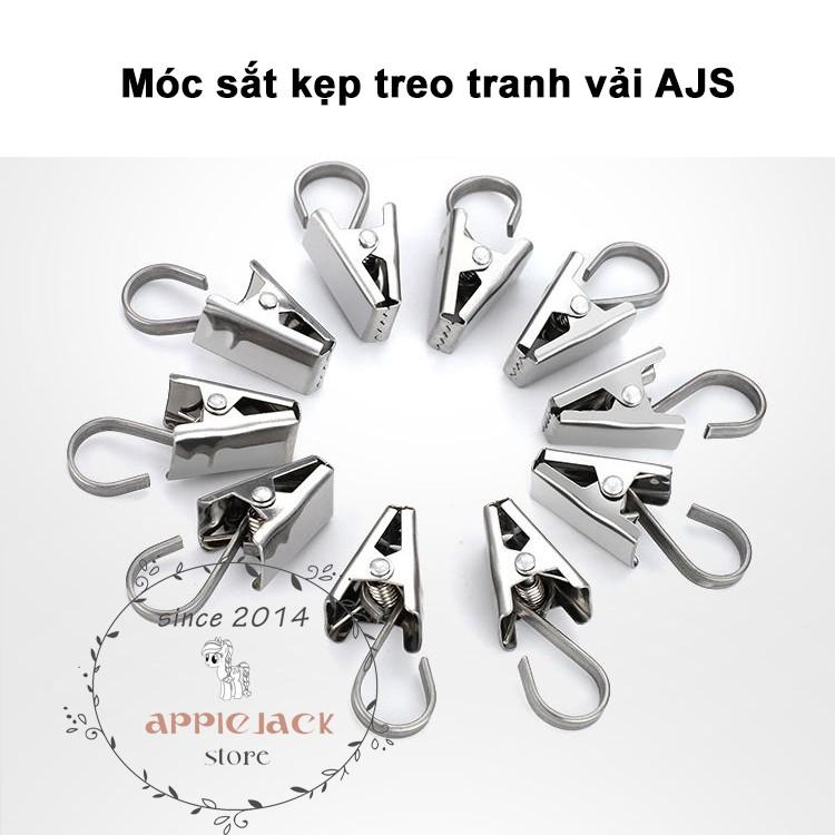 Combo 100 Móc sắt kẹp treo tranh vải, móc treo rèm