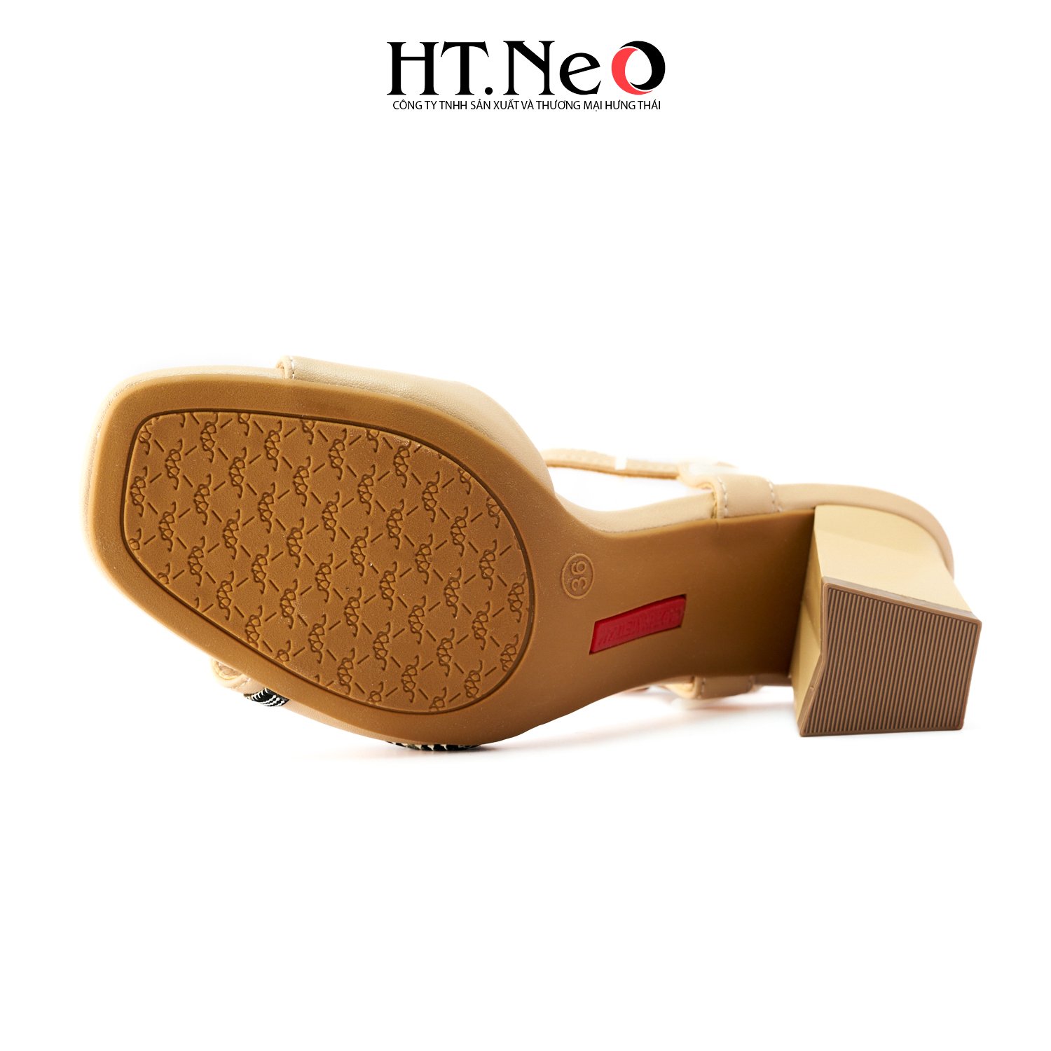 Dép nữ , Sandal nữ cao cấp 2020 sdn102 HT.NEO chất liệu da cao cấp, họa tiết cực sinh gót trụ 5p mang êm ái