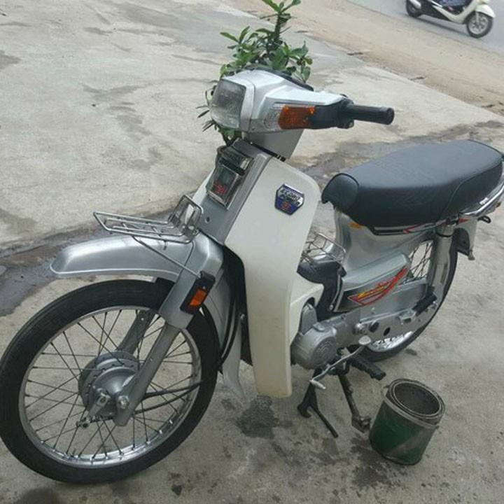 Dàn áo xe dành cho Honda-Dream II nhựa ABS nguyên sinh cao cấp màu BẠC, kèm bộ tem theo xe