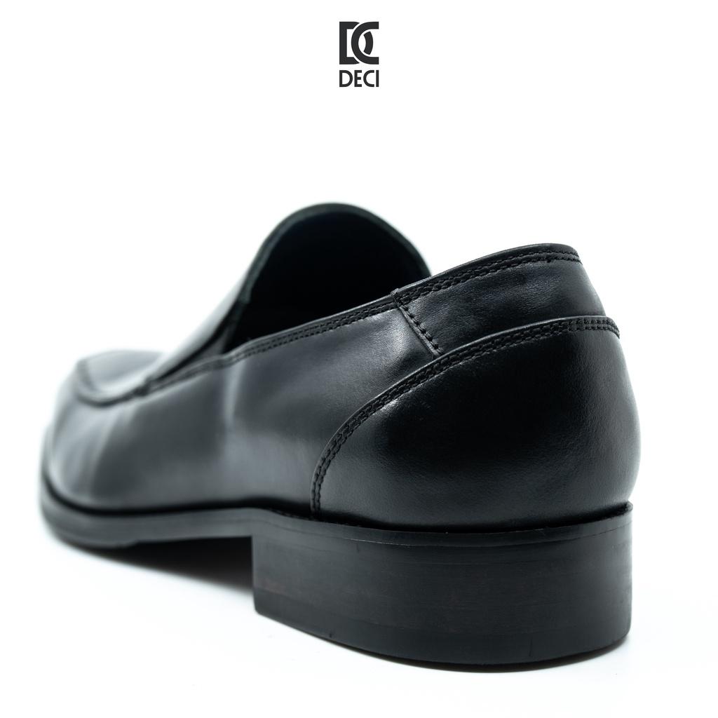 Giày tây công sở DECI màu đen dòng giày Loafer giày lười BROGUE 22