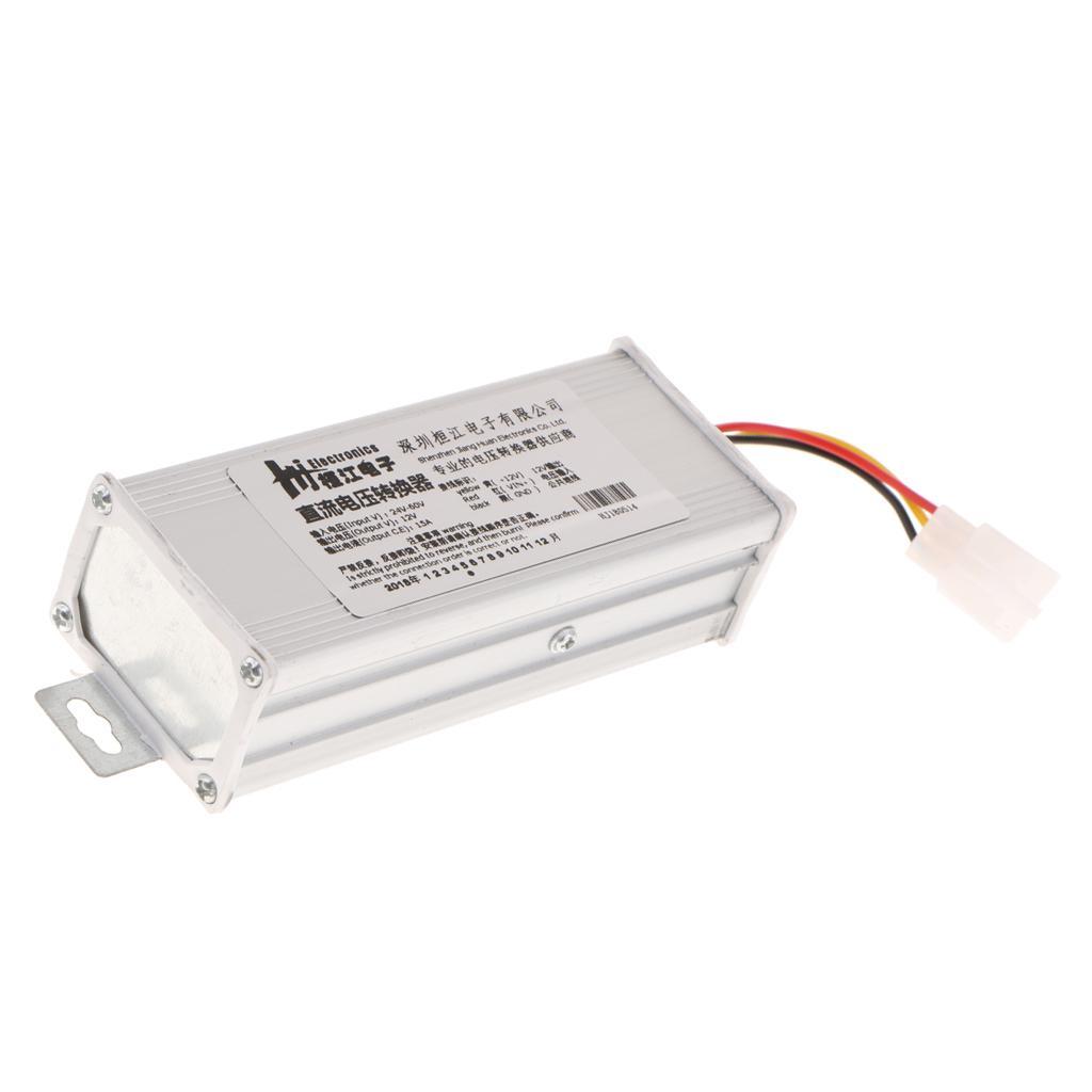 Premium Electric Car 15A DC 24V-60V to 12V Power Inverter Converter Adapter