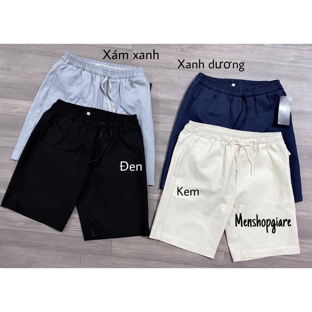 quần short nữ lưng thun - vải kaki mịn