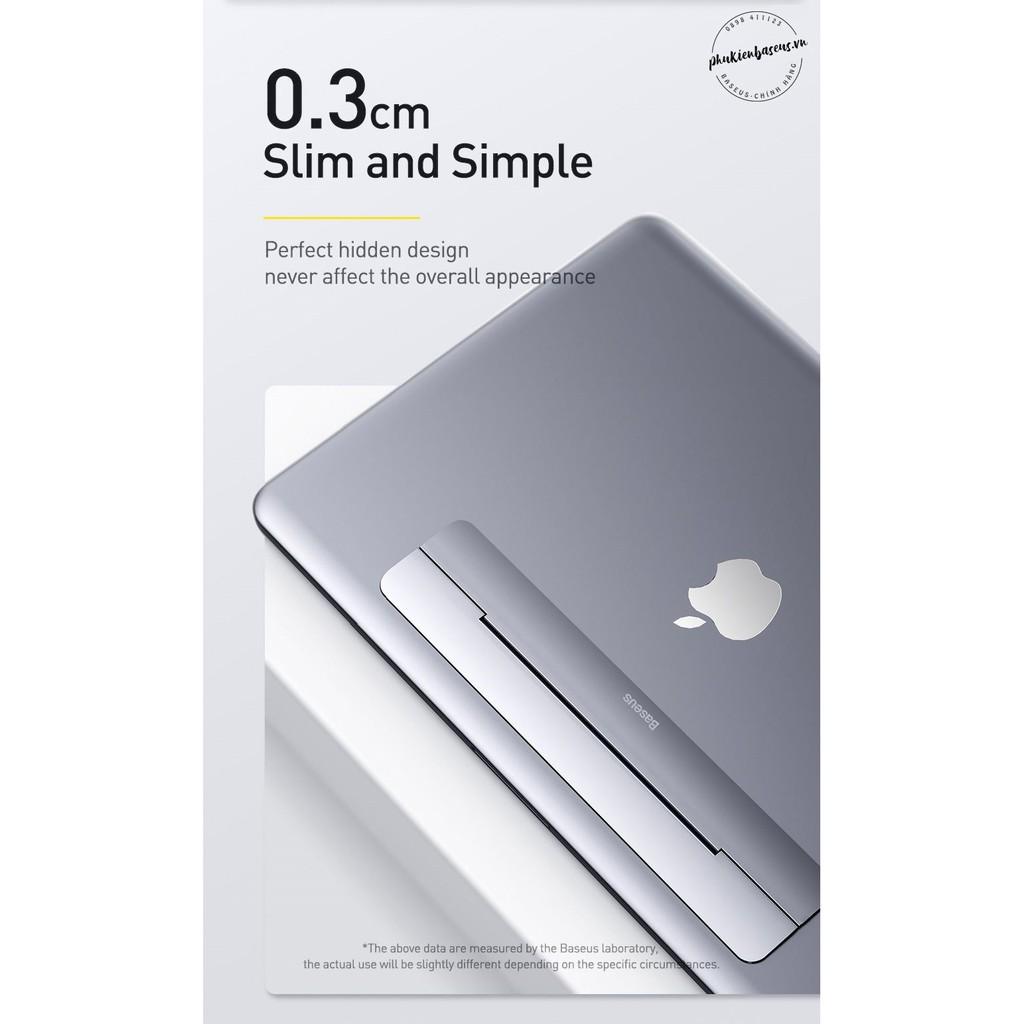 Đế tản nhiệt dạng xếp, siêu mỏng Baseus Papery Notebook Holder (0.3cm slim, 8° Angle, Foldable, Portable Alloy Laptop St- Hàng chính hãng.