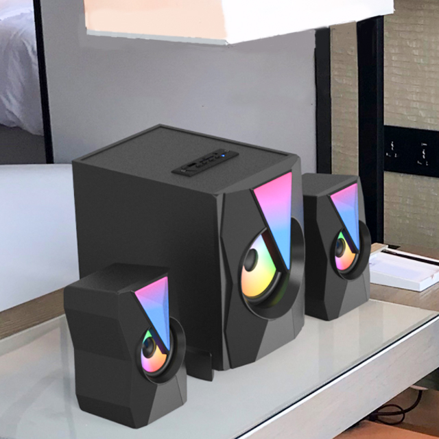 Loa Bluetooth 2.1 Để Bàn Công Suất Lớn FT-K9 Thiết Kế Hiện Đại Có Đèn Led RGB Nổi Bật Dùng Cho Tivi Máy Vi Tính PC Laptop + Tặng tai nghe chụp tai cao cấp