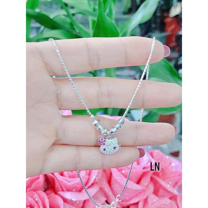 Dây mặt mèo kitty cho bé GIÁ TẠI XƯỞNG vòng cổ bạc thiết kế dễ thương, cực đẹp cho trẻ con