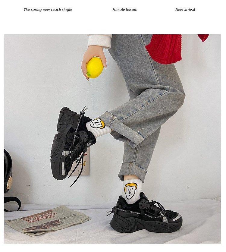 Giày thể thao phối lưới thoáng khí hợp thời trang cho nữ