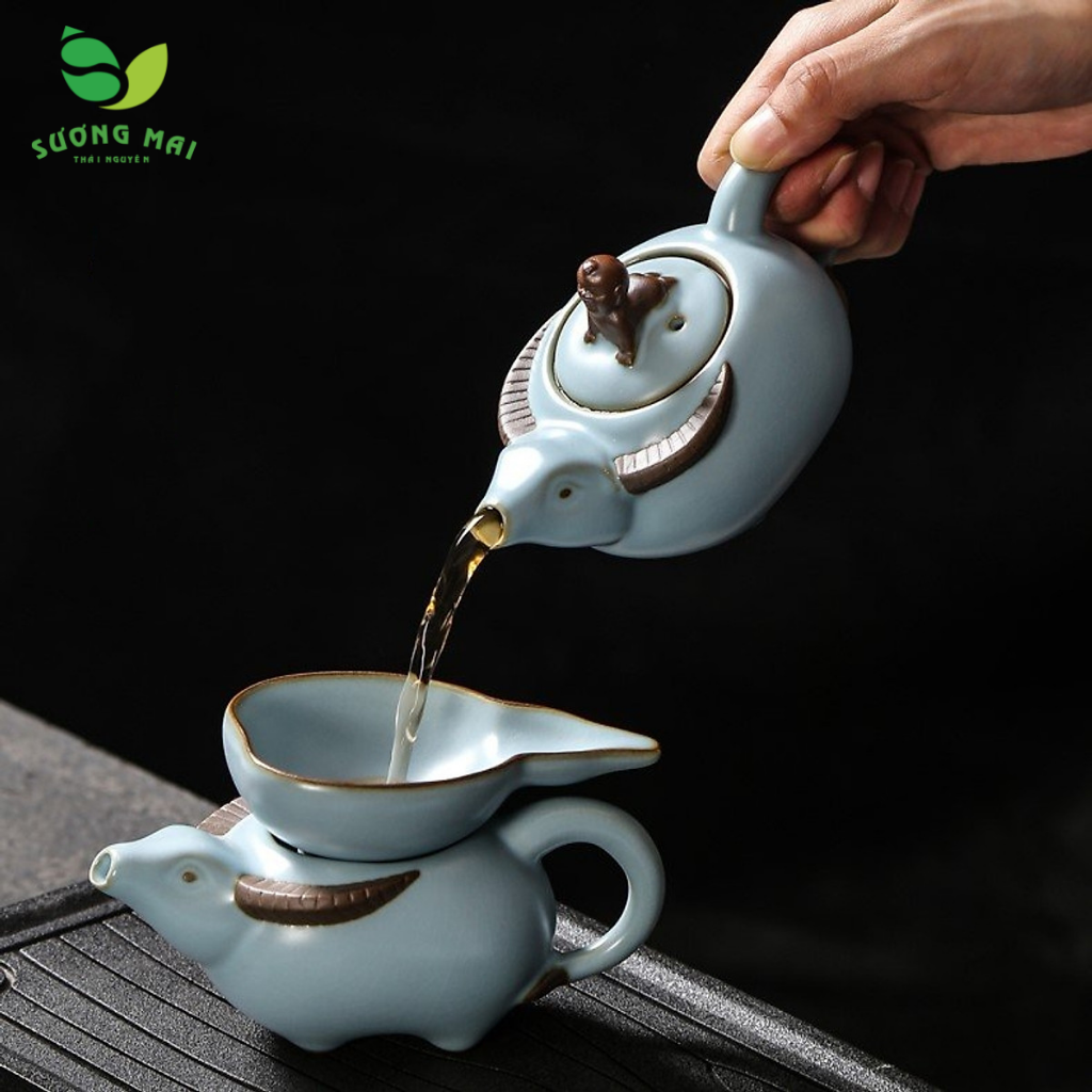 Bộ ấm chén pha trà Tân Sửu 9 món