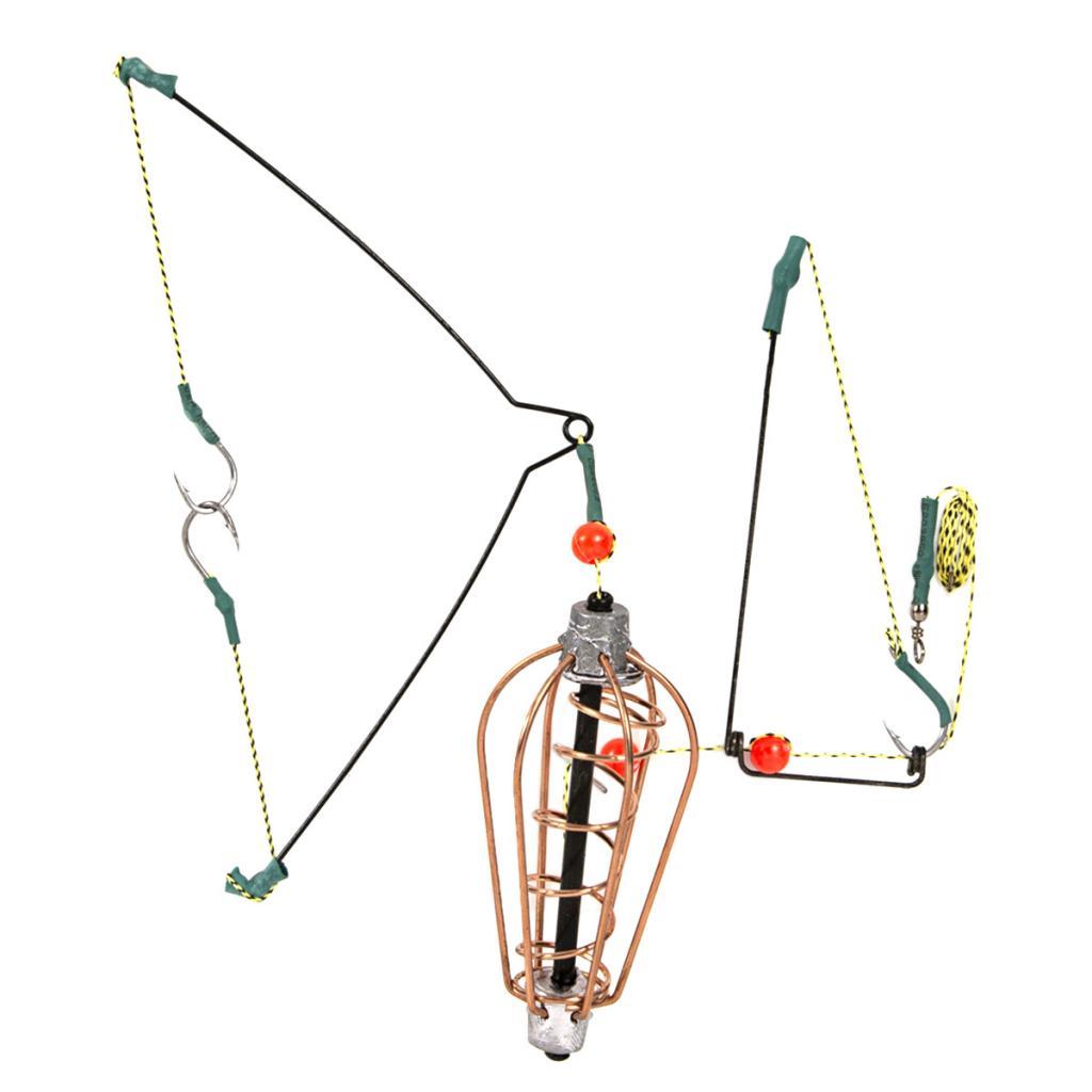 6xSpring Fishing Feeder Lead Thrower Carp Method Fishing Bait Cage 15/20/25g