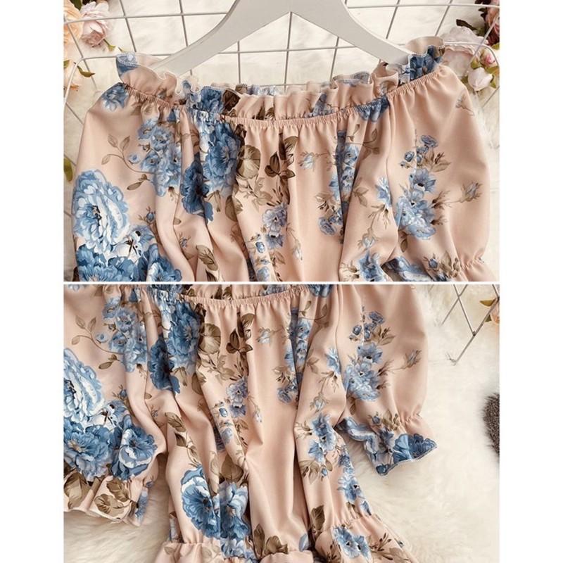 ĐẦM VINTAGE BẸT VAI ĐẮP CHÉO