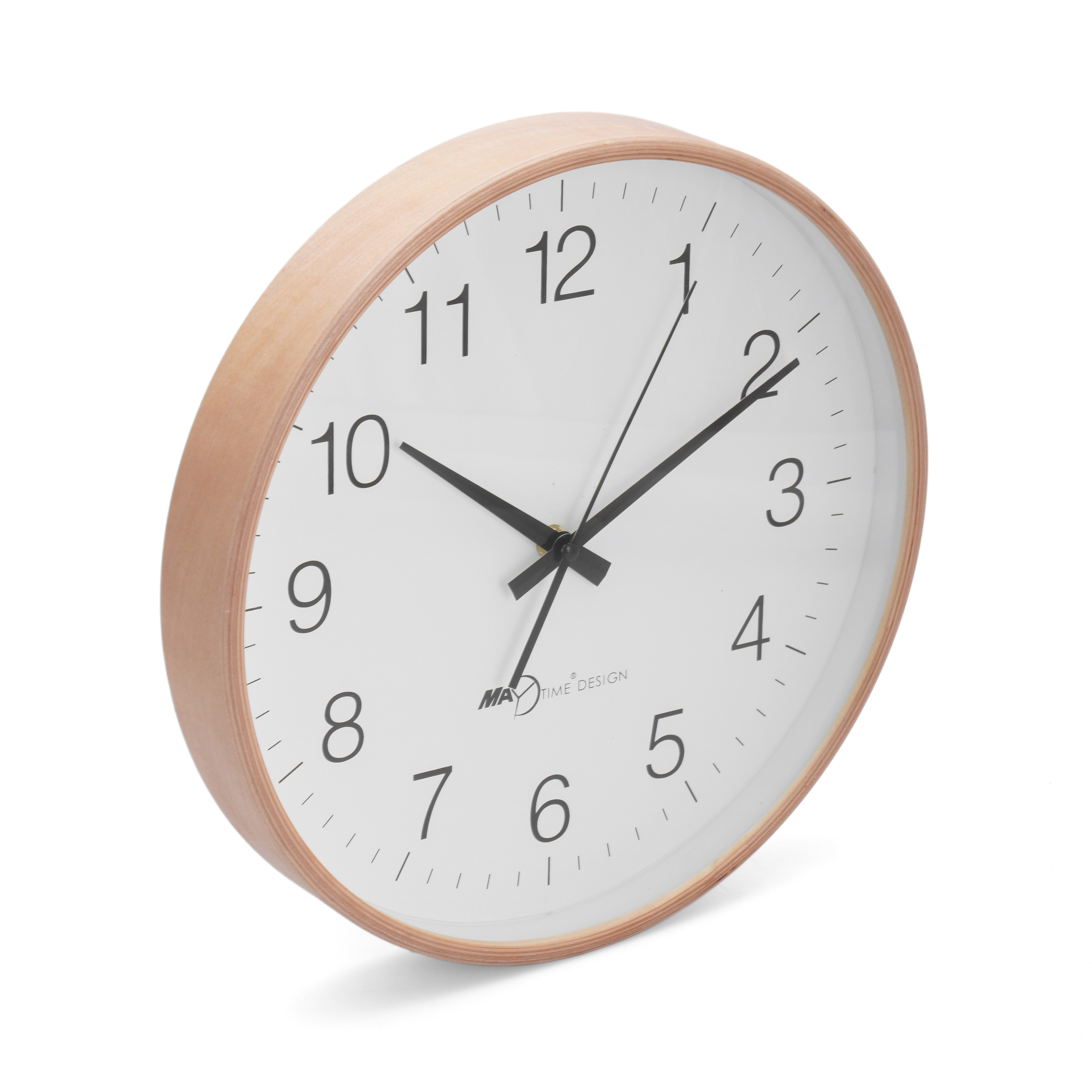 Đồng hồ treo tường Maytime viền mỏng bằng gỗ - 342105
