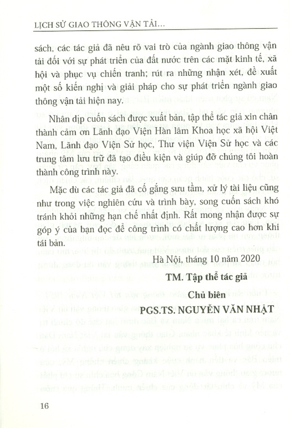 Lịch Sử Giao Thông Vận Tải Việt Nam Từ Năm 1945 Đến Năm 1975 (Sách chuyên khảo)