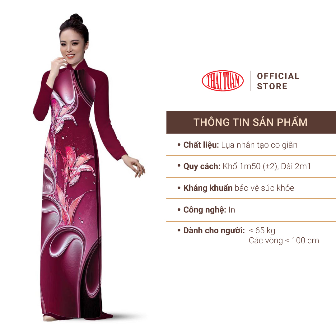 Vải Áo Dài In Họa Tiết Kháng Khuẩn Khổ 1m50 Dài 2m1 | ASBR533062DDAE