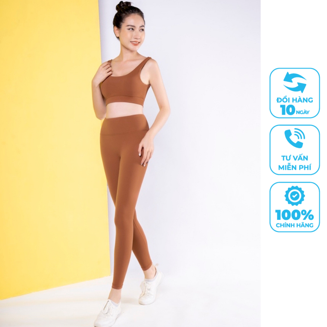 Set tập Yoga/Gym cao cấp Multi-FIT dòng LV-PREMIUM - Màu Nâu