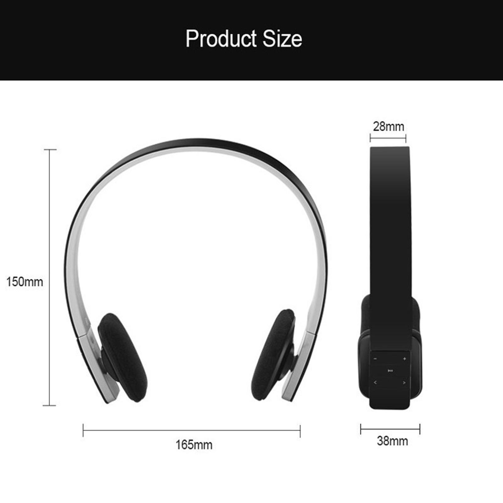 Bluetooth Headphone Comfortable Earmuffs Lightweight for Kids Adults Gifts black