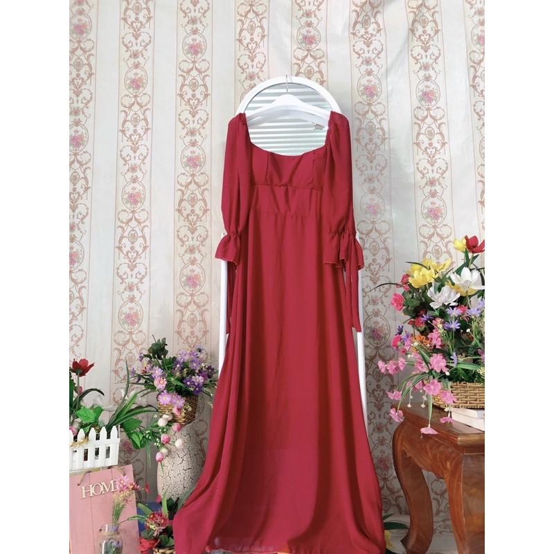VÁY MAXI CỘT DÂY LƯNG CHỤP HÌNH SIÊU ẢO