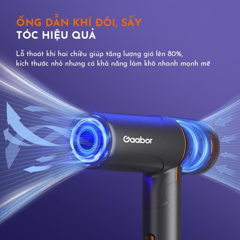 Máy sấy tóc ion âm 2 chiều nóng lạnh Gaabor GHD-N1000A ánh sáng xanh bảo vệ tóc, 4 chế độ tạo kiểu tiện lợi - Hàng chính hãng