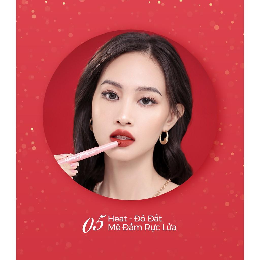 Son Bút Chì Mịn Mượt Lâu Phai Silkygirl Matte Styler Slim Lipcolor 1,4g