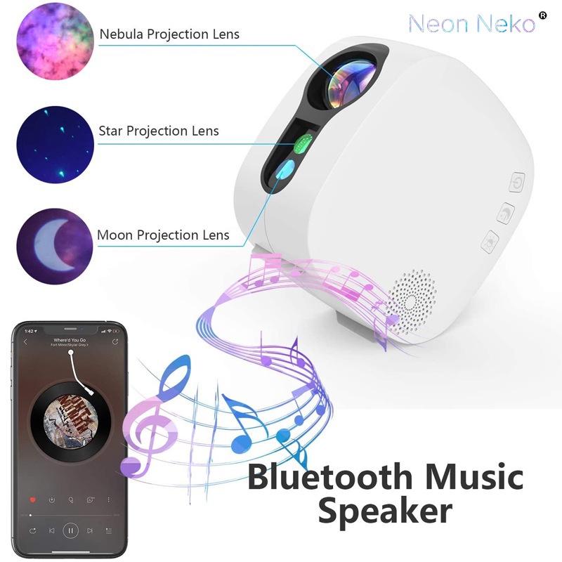 Đèn bay Thiên Hà V2, Chiếu Bầu Trời Sao Galaxy, Kết Hợp Loa Bluetooth - hẹn giờ, Dùng Cho Phòng Ngủ Và Phòng Bay