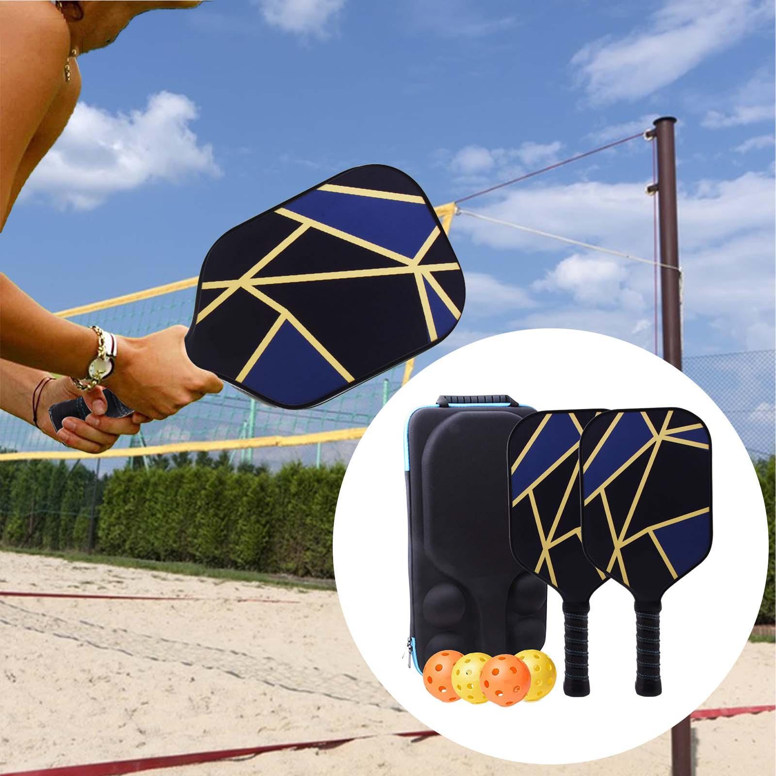 Premium Pickleball Paddles Set of 2 Pickleball Rackets with Bag with 4 Balls