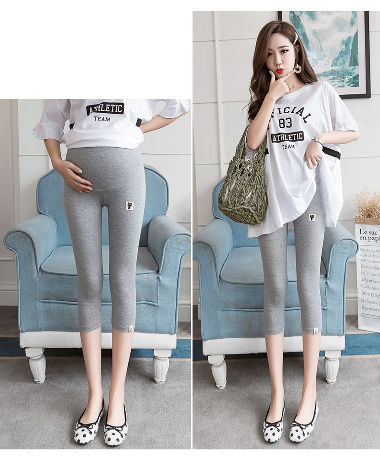 Quần bầu legging thun lưng đen, xám QB50