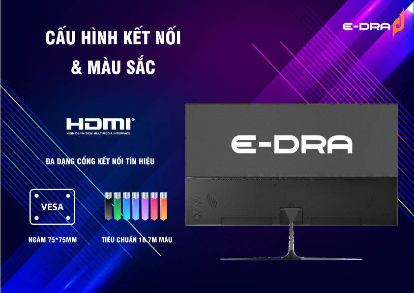 Màn Hình Gaming E-dra EGM22F75 (21.5&quot;/FHD/IPS/75Hz/5ms) - Hàng chính hãng