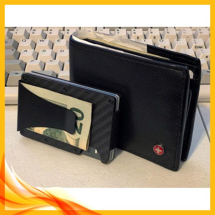 ️ Kẹp tiền Money Clip cao cấp Carbon Fiber Metal