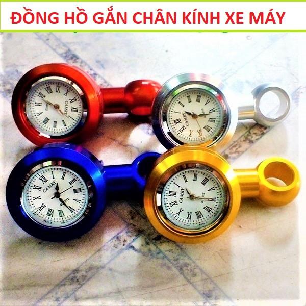 Đồng hồ kim gắn chân gương kính các loại xe máy xe đạp điện tạo phong cách mới