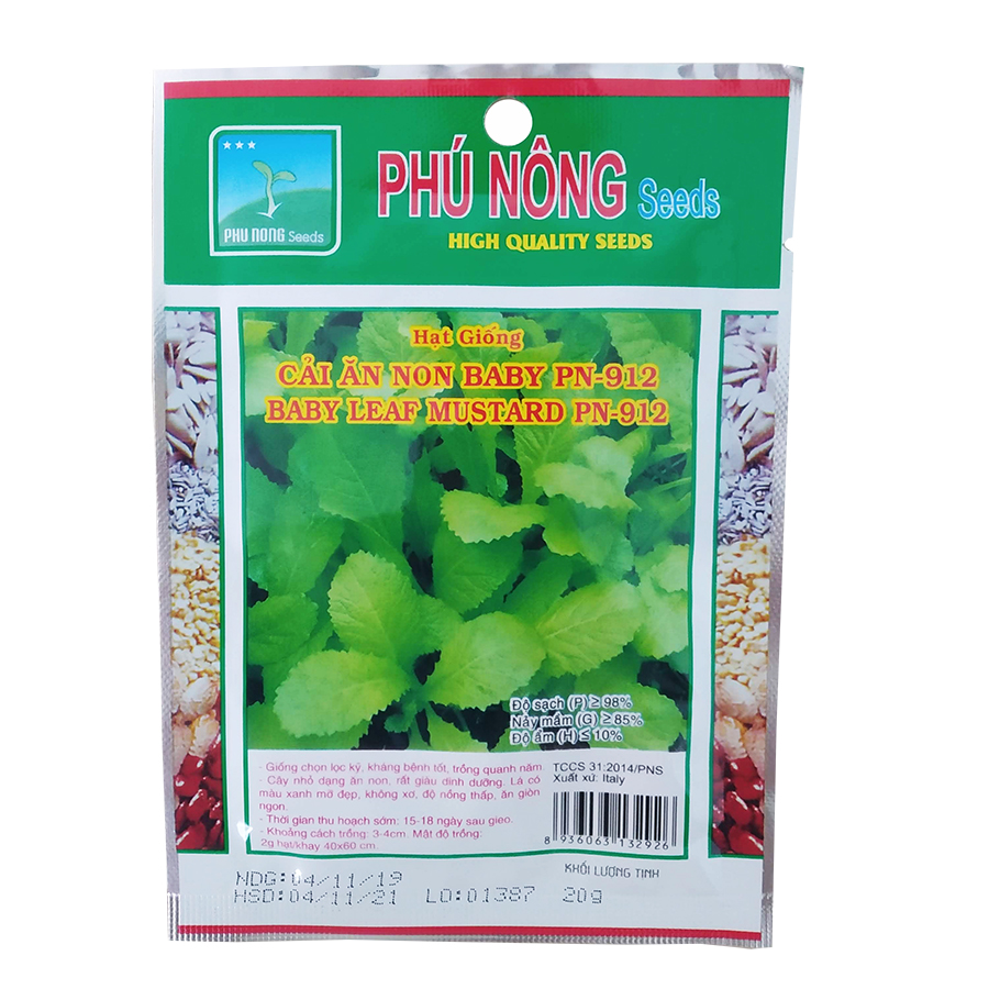 Hạt Giống Cải Ăn Non Baby Phú Nông Gói 20 Gram