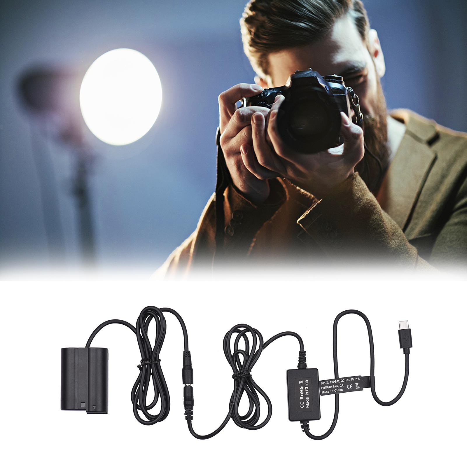 Hình ảnh PD USB Type-C Cable to EP-5B Dummy Battery DC Coupler EN-EL15 for Nikon Z7 Z6 D800 D850 D810 D7200 D7100 D7500 Cameras