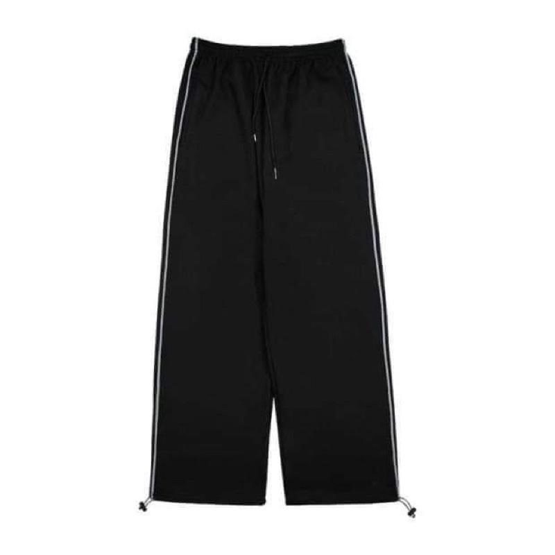 Quần thể thao sọc 1 mí/3 sọc rút gấu unisex chất nỉ tàu dày (annstore)