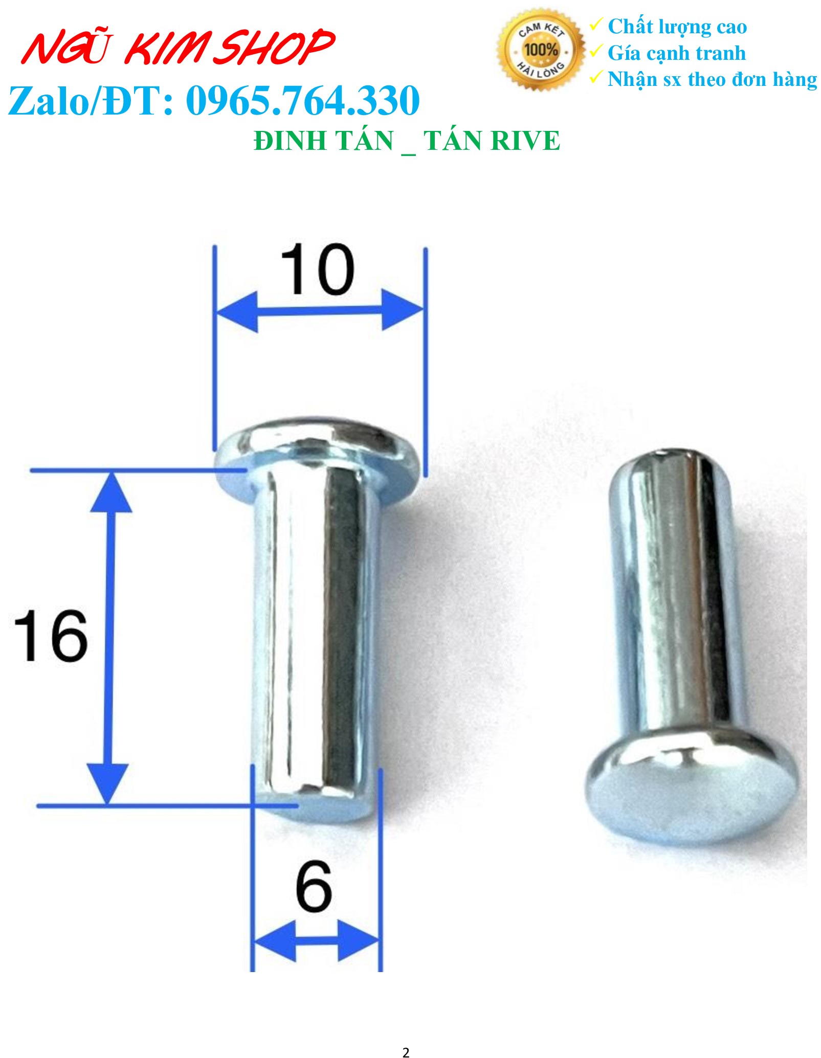 ĐINH TÁN _ TÁN RIVE 6 x 16